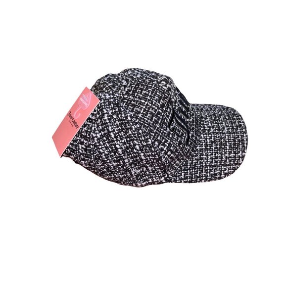 NWT! Juicy Couture Black White Baseball Cap Hat Embroidered JUICY Logo Y2K Vibes - Picture 7 of 10